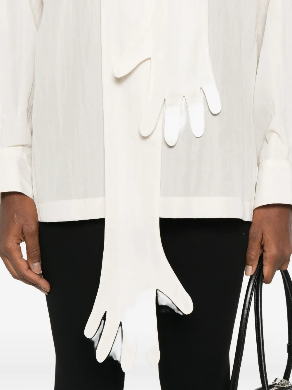 Jean Paul Gaultier Blouse met handschoendetail Beige