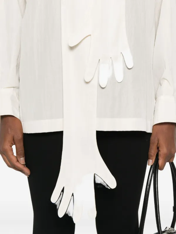 Jean Paul Gaultier glove-detail Blouse | Neutrals | FARFETCH