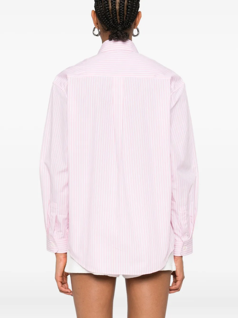 Sporty & Rich Gestreept katoenen blouse Roze