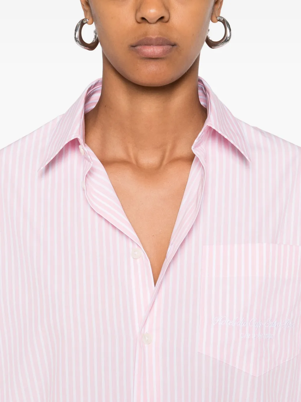 Sporty & Rich Gestreept katoenen blouse Roze