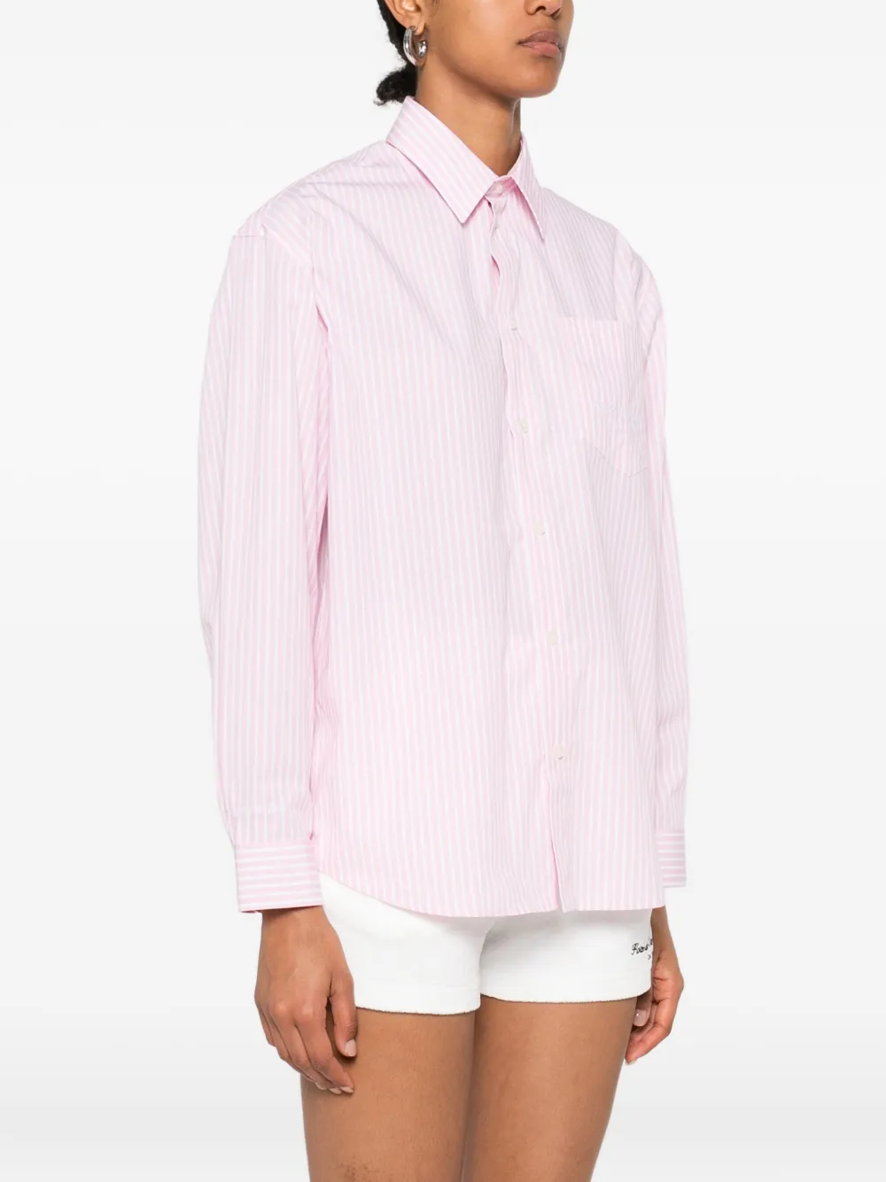 Sporty & Rich Gestreept katoenen blouse Roze
