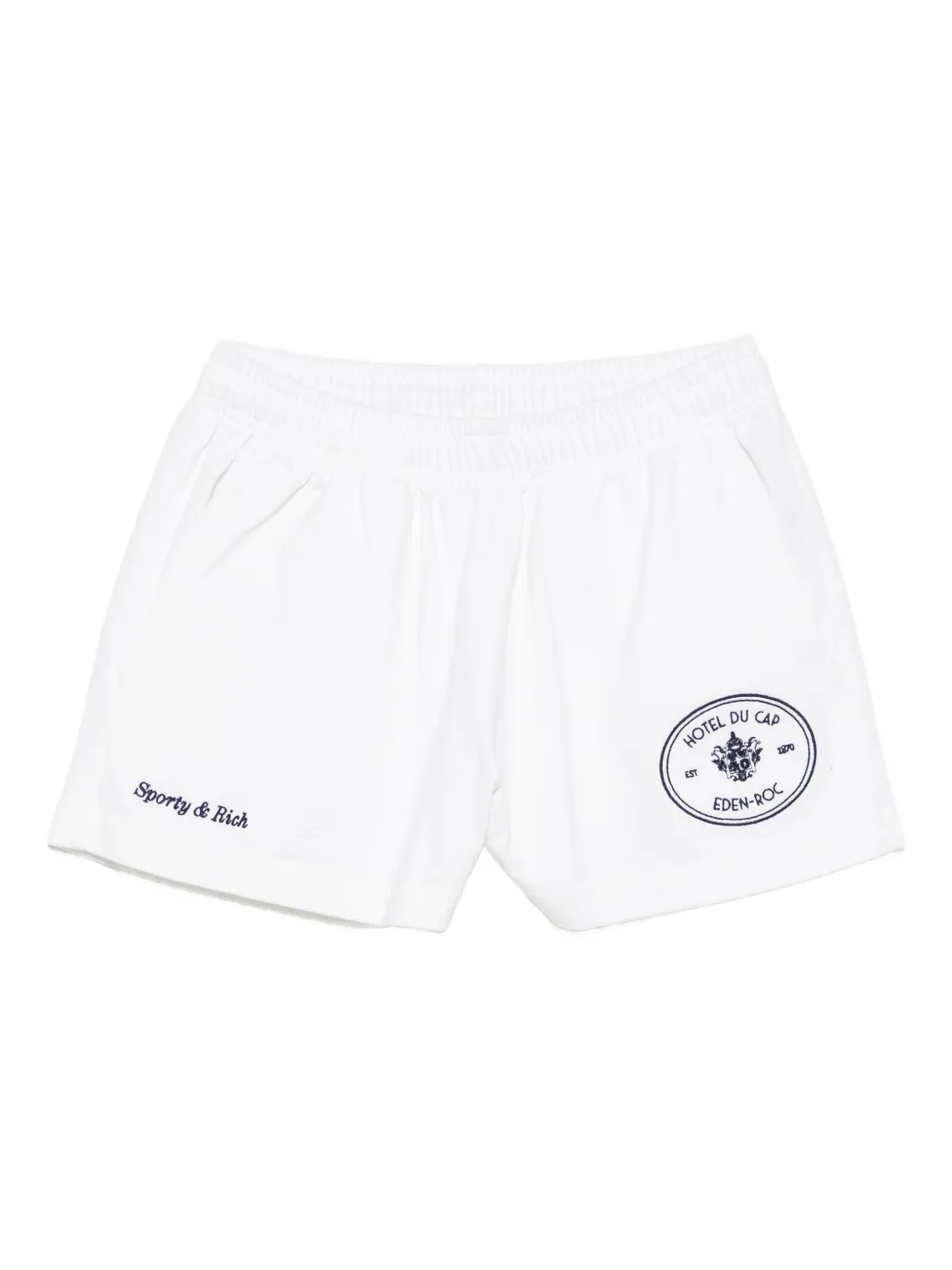Sporty & Rich logo-embroidered shorts Wit