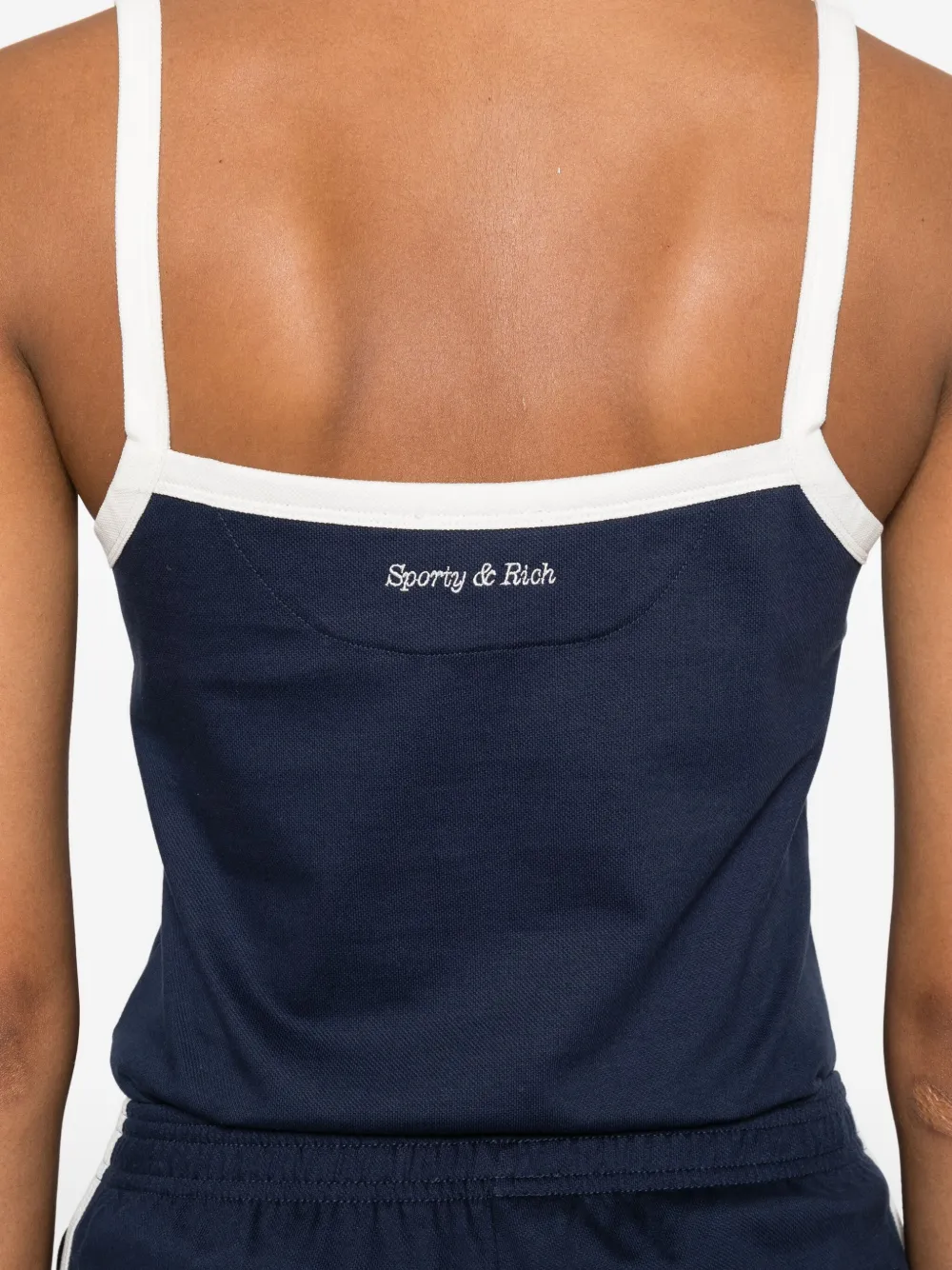 Sporty & Rich Hemd met logodetail Blauw