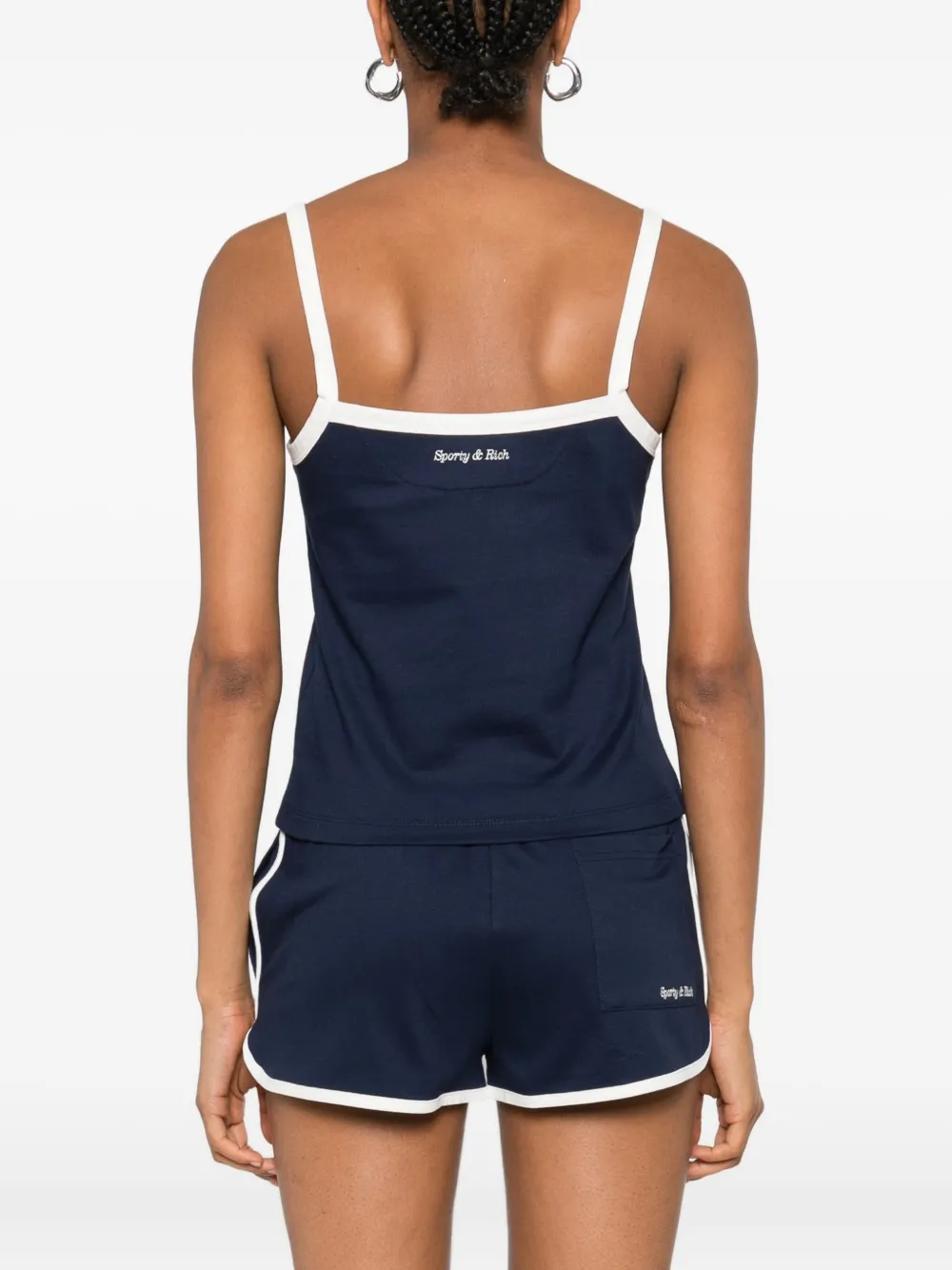 Sporty & Rich Hemd met logodetail Blauw