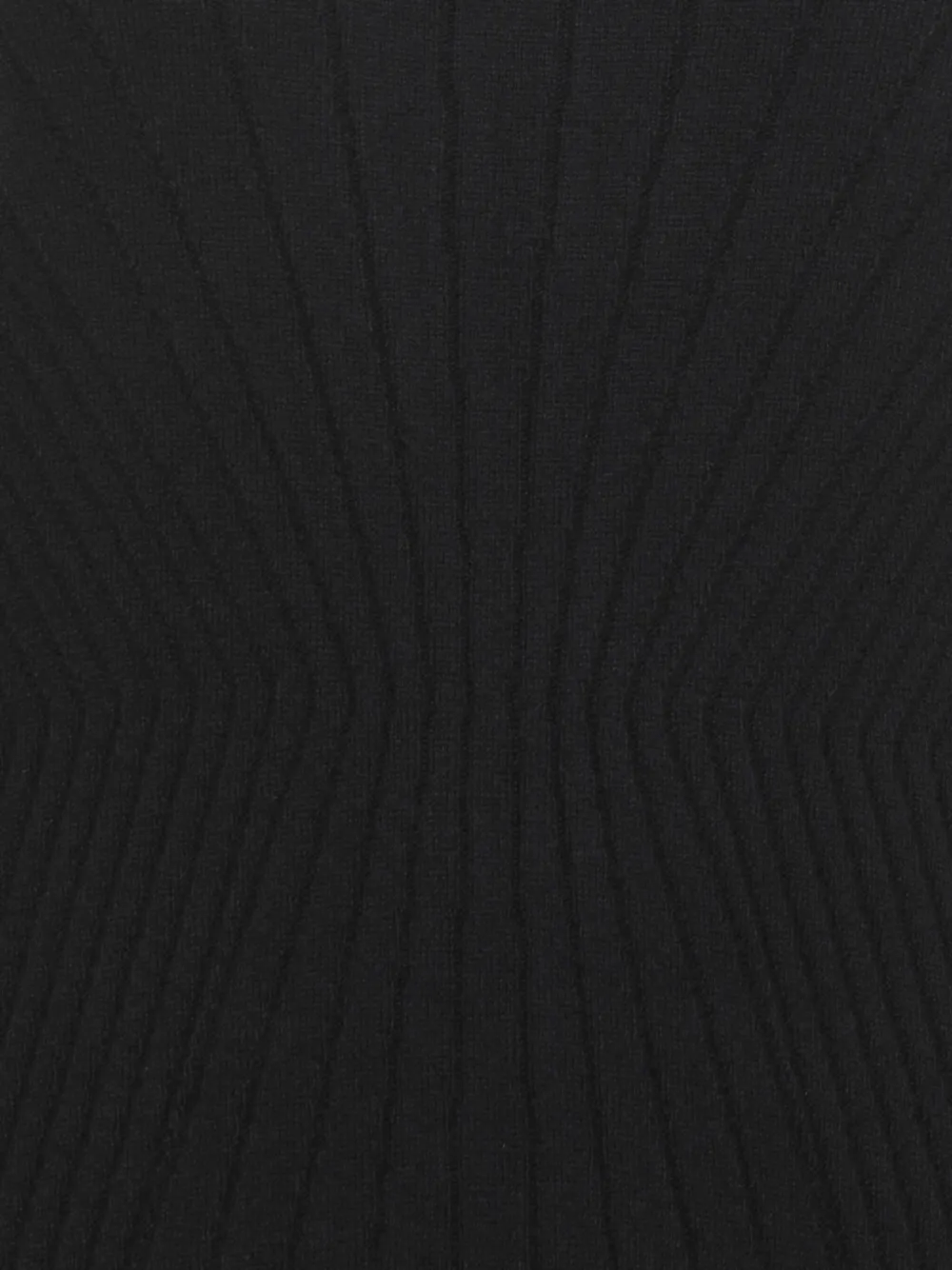 D.Exterior Midi-jurk met ronde hals en lange mouwen Zwart