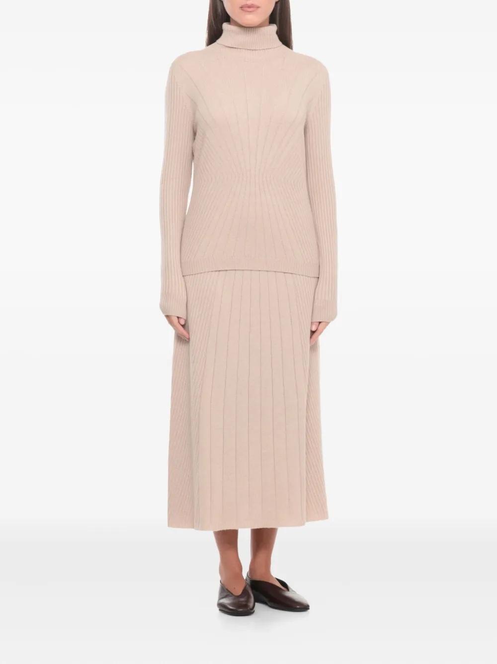 D Exterior Beige Cashmere Blend Sweater In Multi