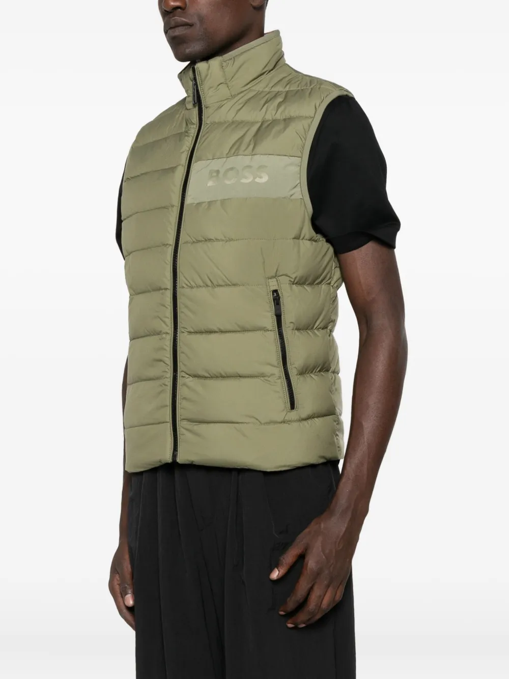 BOSS Bodywarmer met vlakken Groen