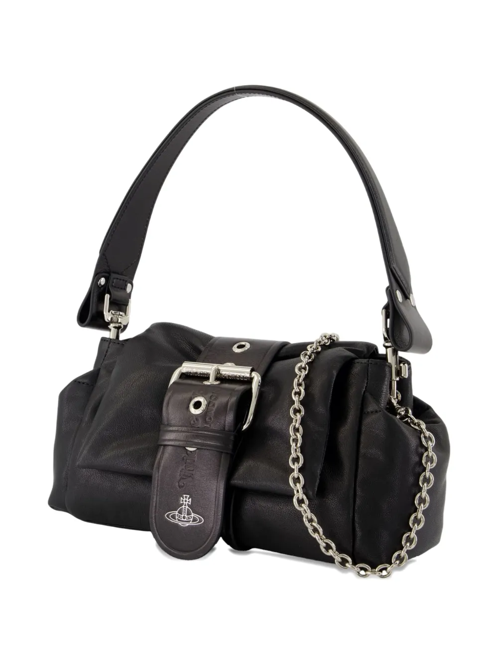 Vivienne Westwood Schoudertas met gespsluiting - Zwart