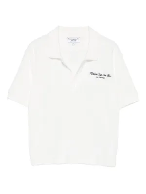 スウェット・トレーナー Sporty & Rich Women's Italic Logo Polo Shirt Ivory Italic Logo Terry Polo - Verde/White – Sporty & Rich
