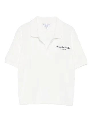 sporty & rich ×  polo tee Sporty & Rich Blusa Polo De Algodão Com Bordado | Branco | FARFETCH BR