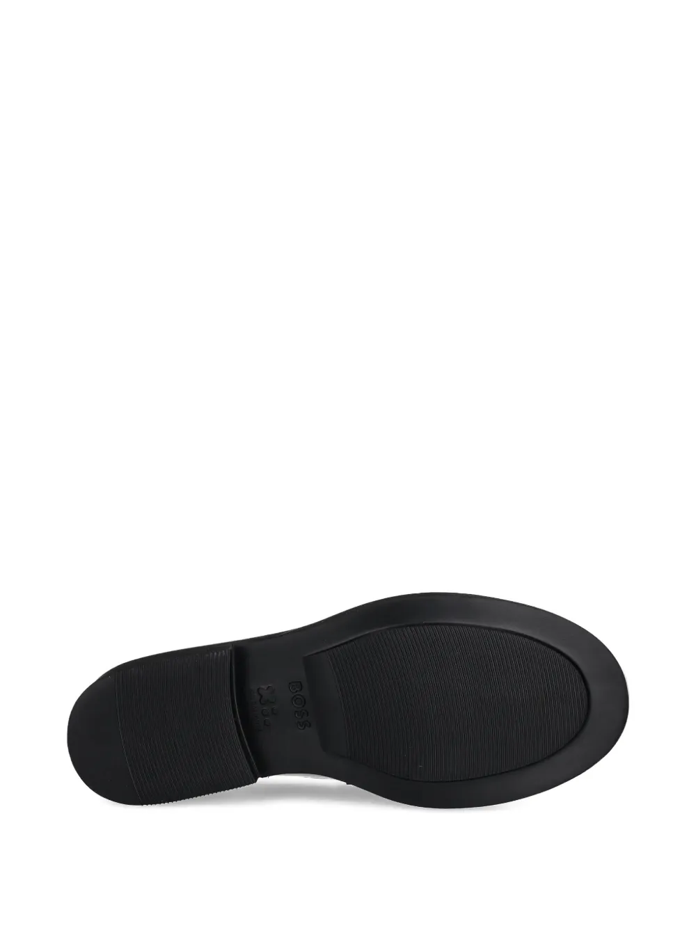 BOSS penny-strap leather loafers Brown