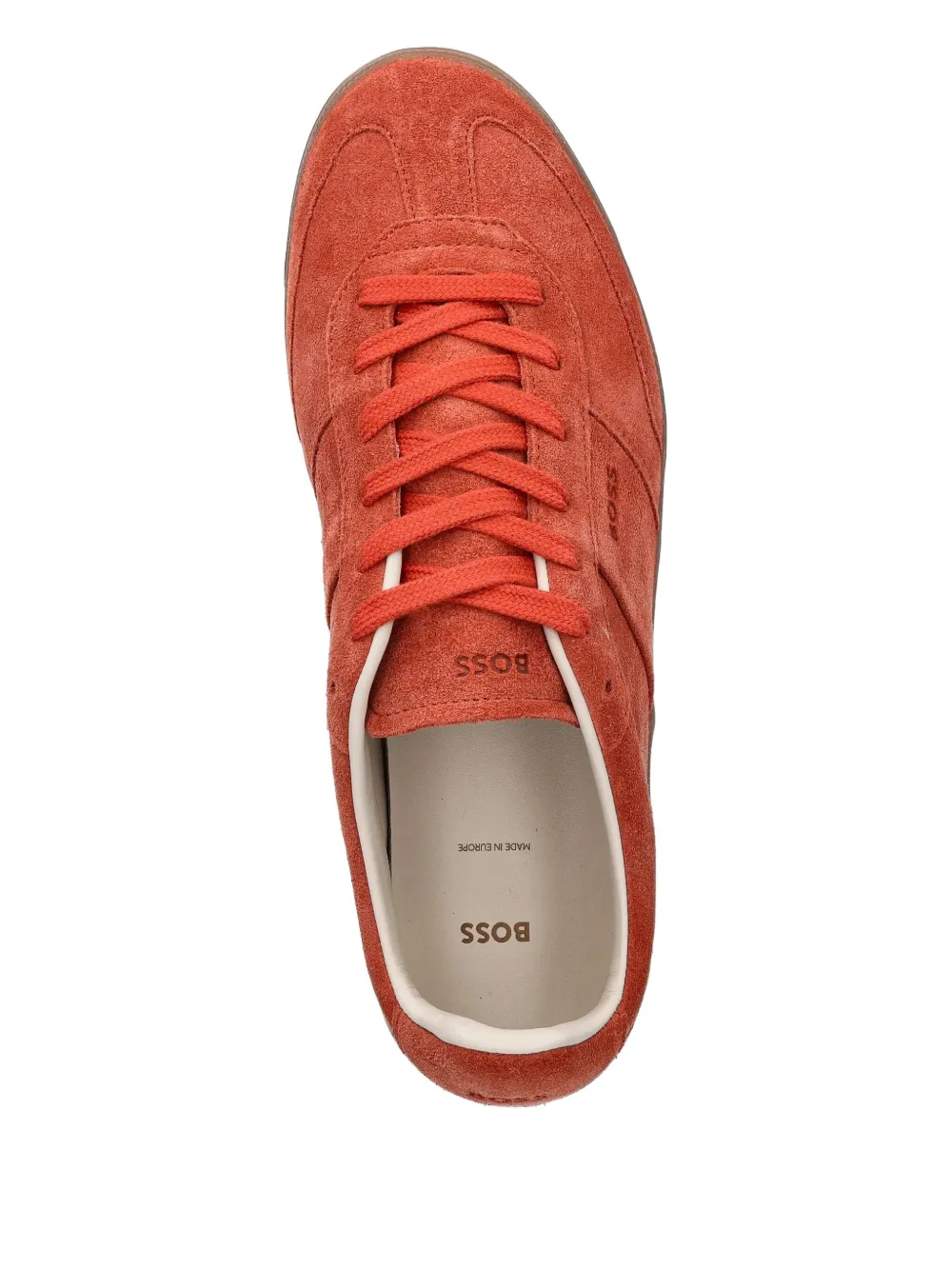 BOSS suede leather sneakers Orange