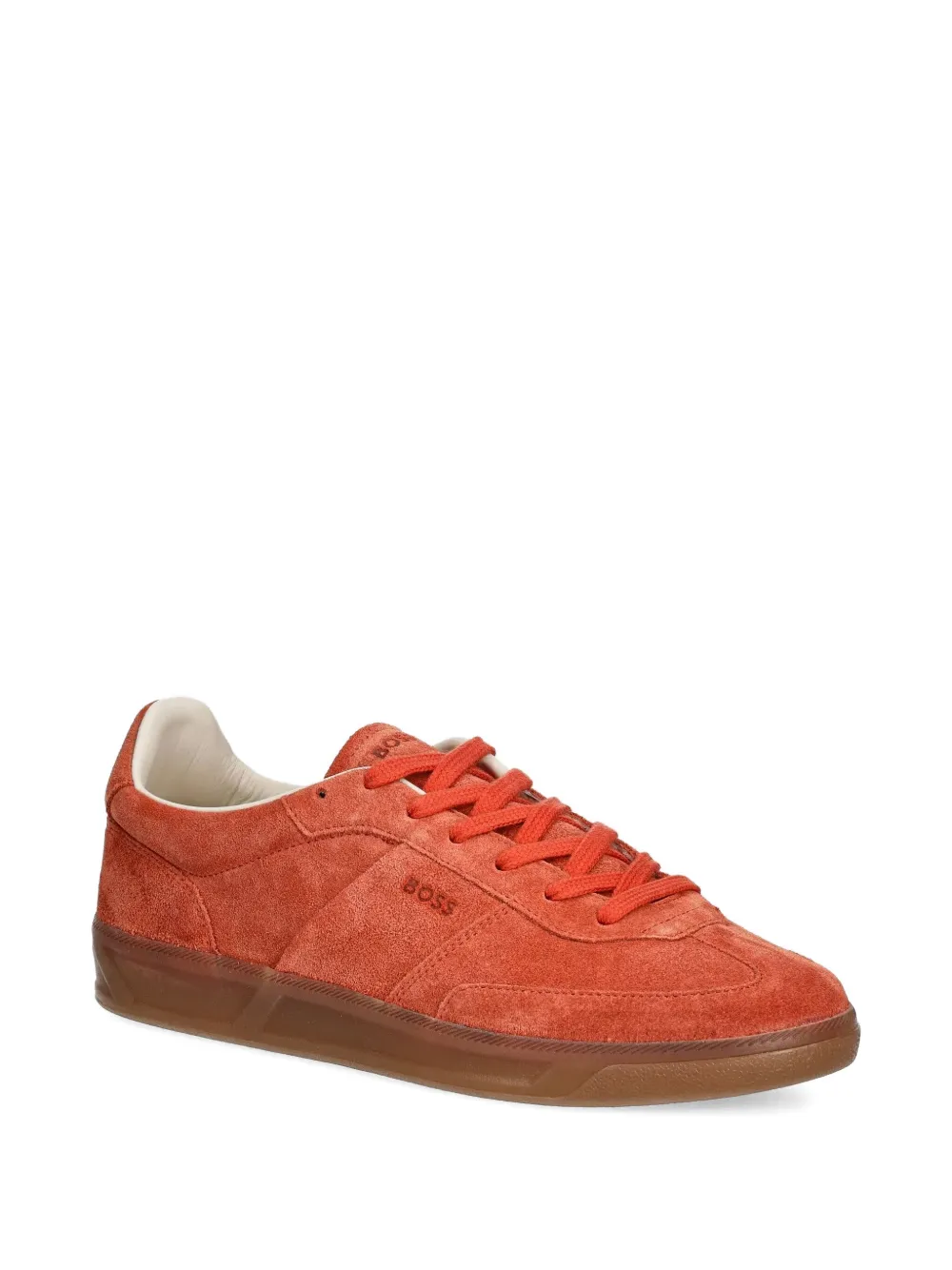 BOSS suede leather sneakers Orange