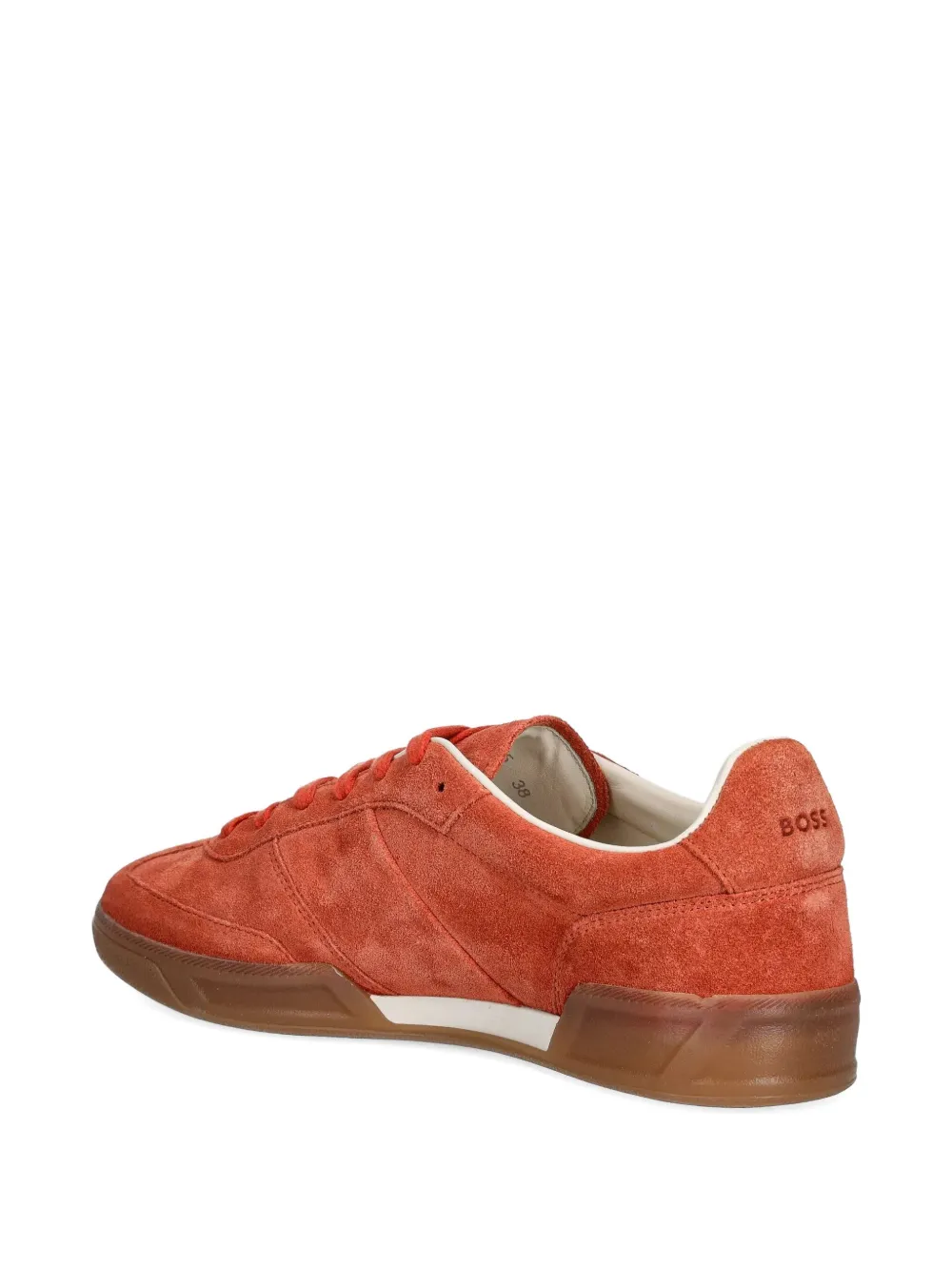 BOSS suede leather sneakers Orange