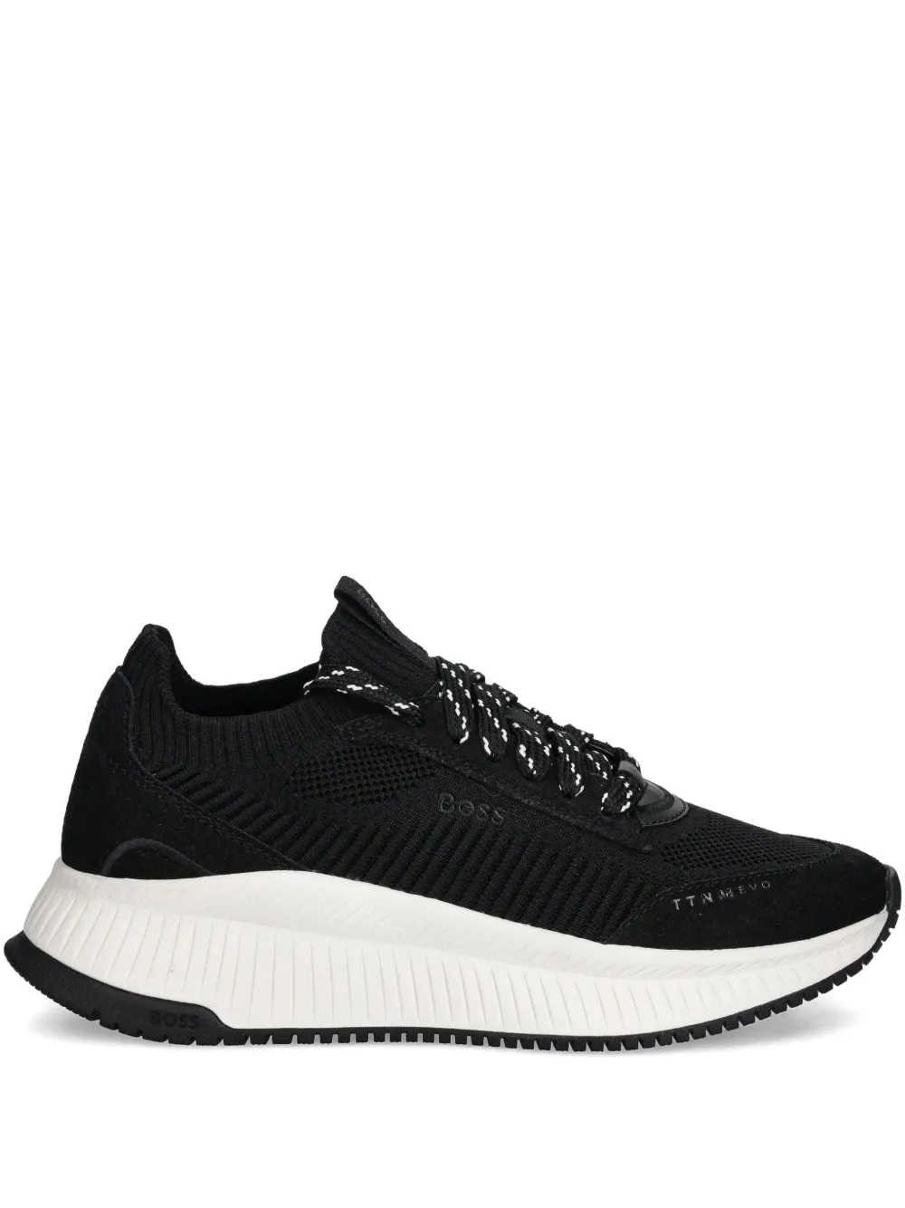 BOSS embroidered-logo sneakers Black
