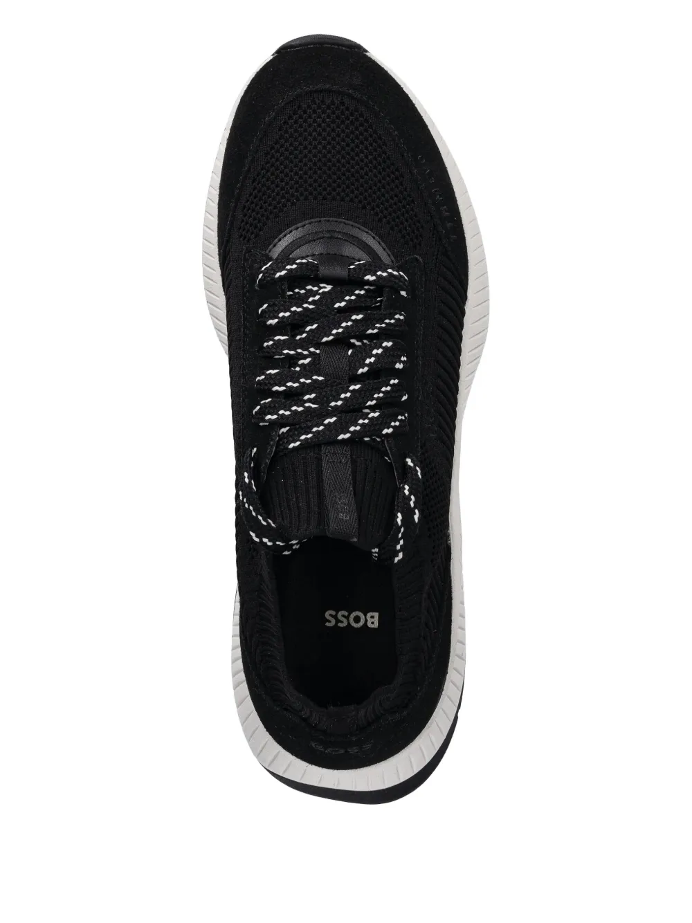 BOSS embroidered-logo sneakers Black