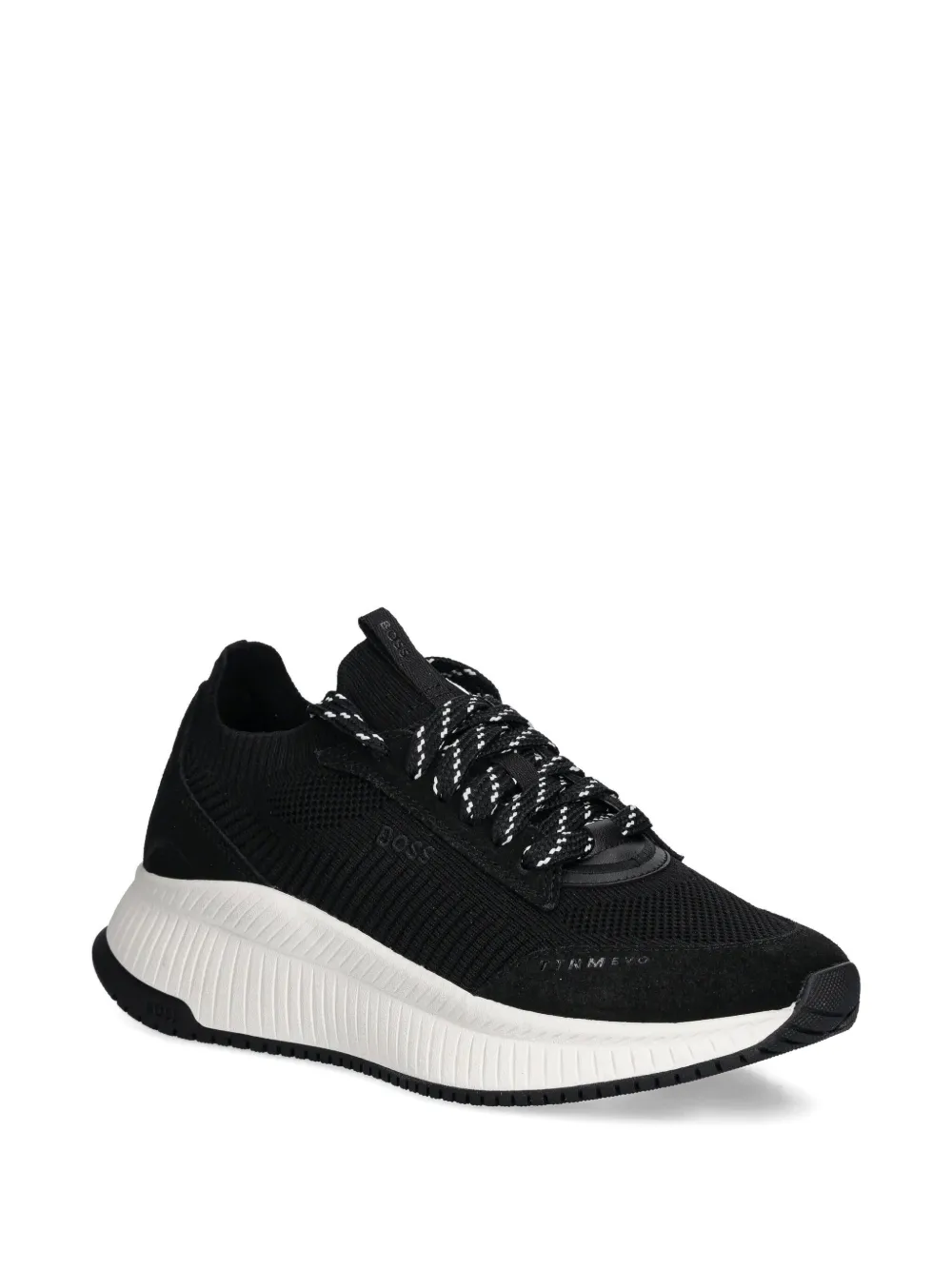 BOSS embroidered-logo sneakers Black