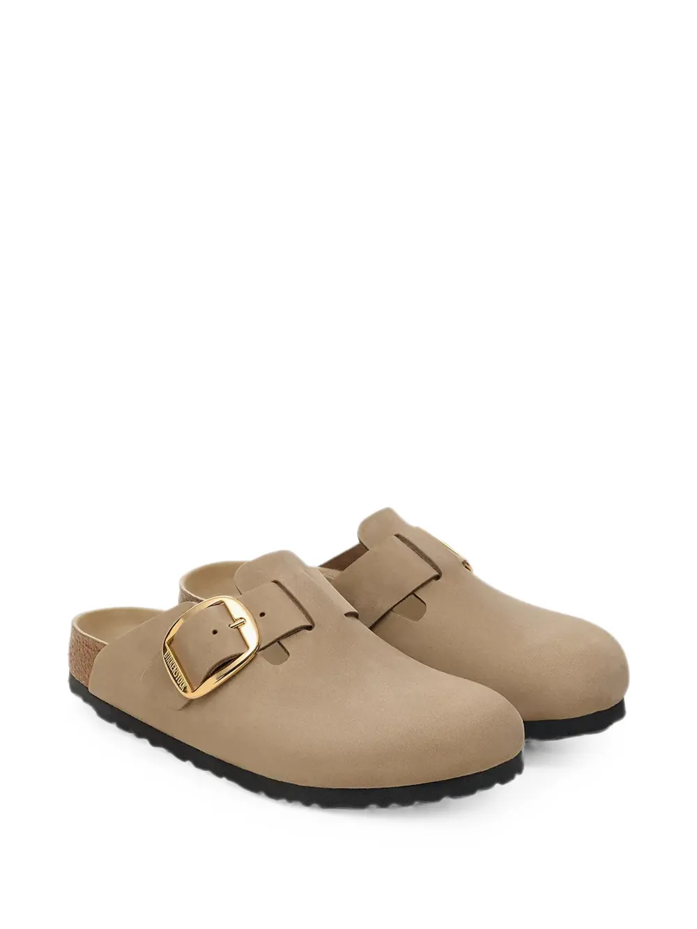 Birkenstock Boston muiltjes met gespsluiting Beige