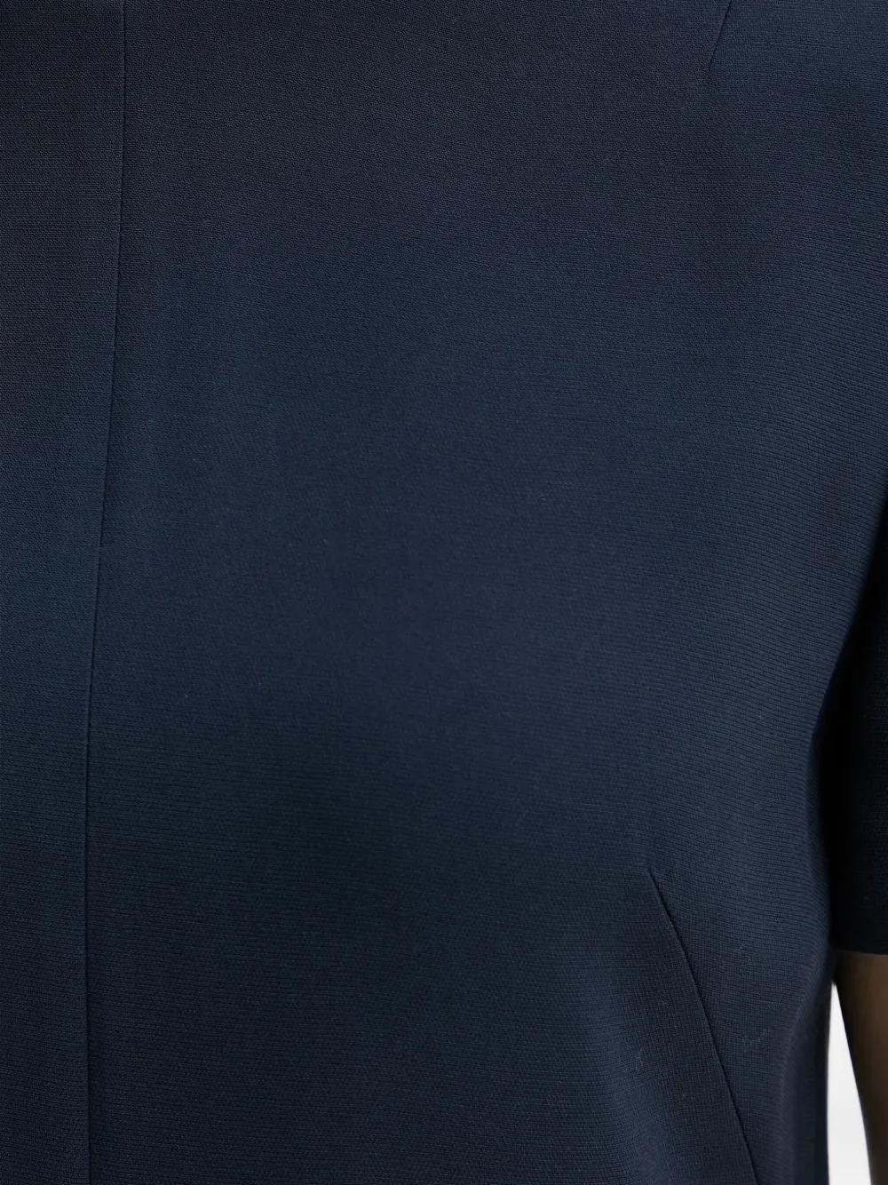 Hugo Boss Short-sleeve Shift Mini Dress In Blue