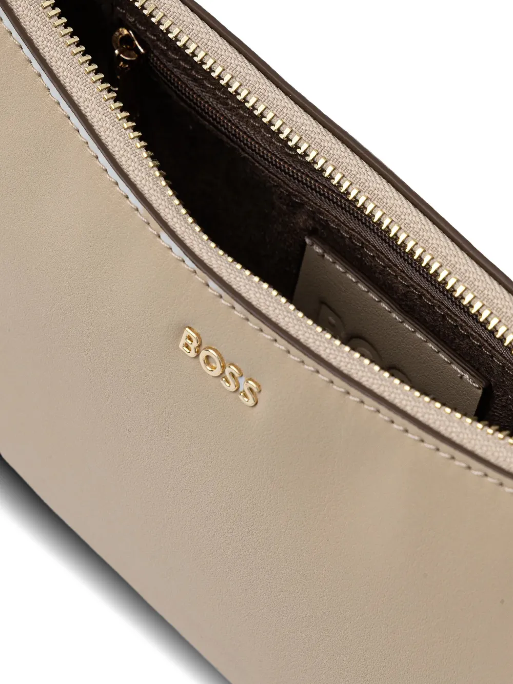 BOSS Crossbodytas met logoplakkaat Beige