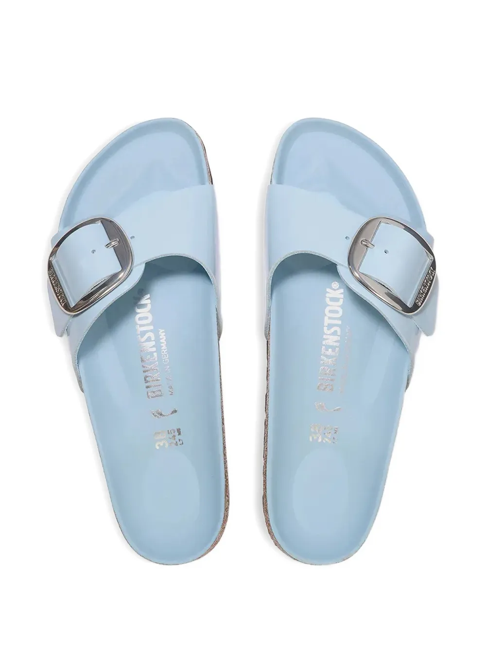 Birkenstock Madrid slippers met gesp Blauw