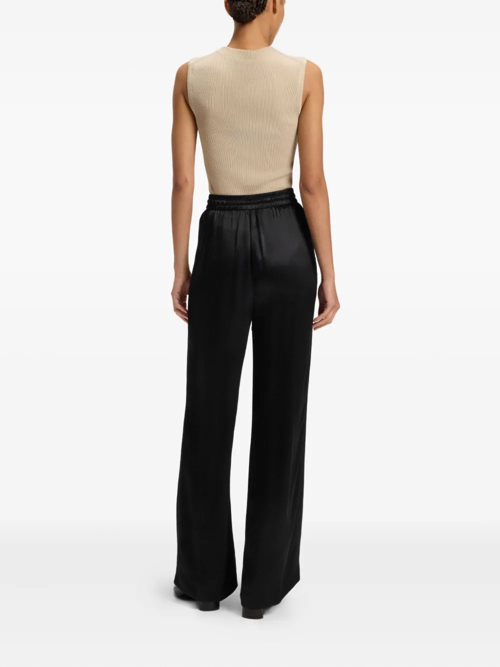 BOSS Broek met trekkoord Zwart