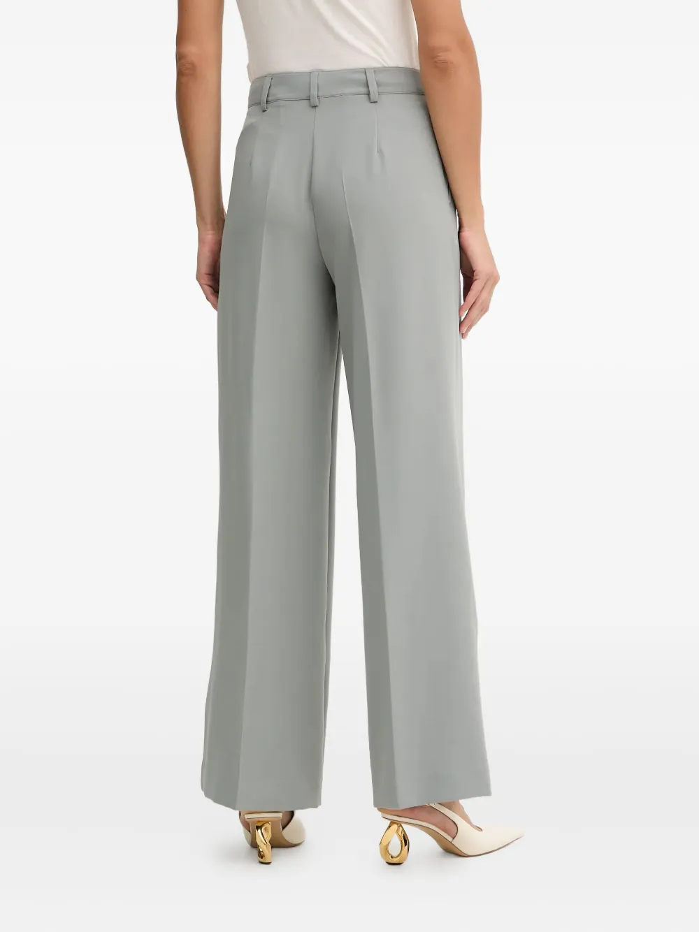 Hugo Boss Pleated-pleated Trousers In Gray