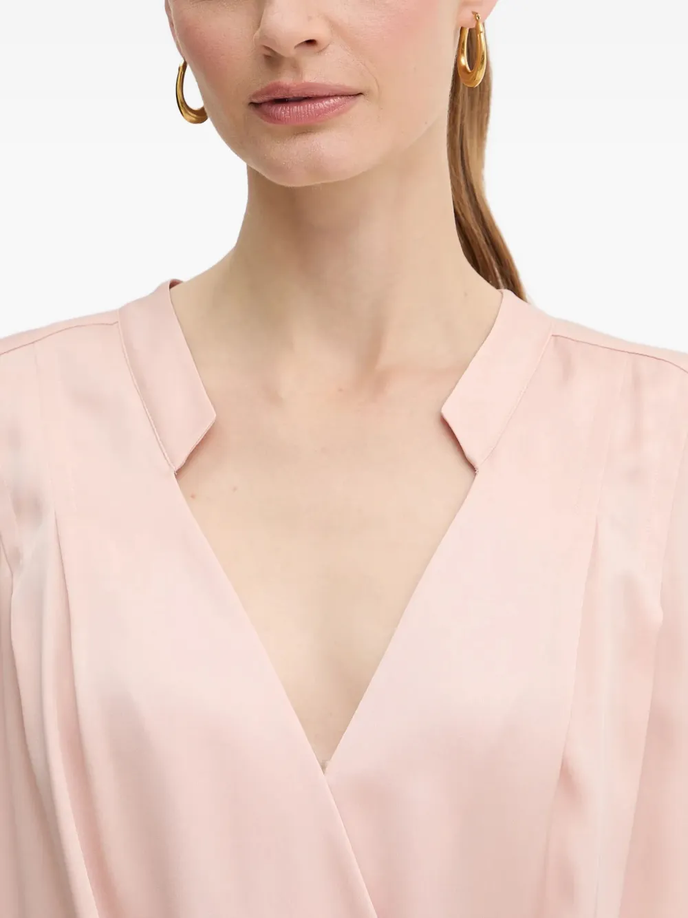Hugo Boss Regular-fit Blouse In Stretch Silk In Pink