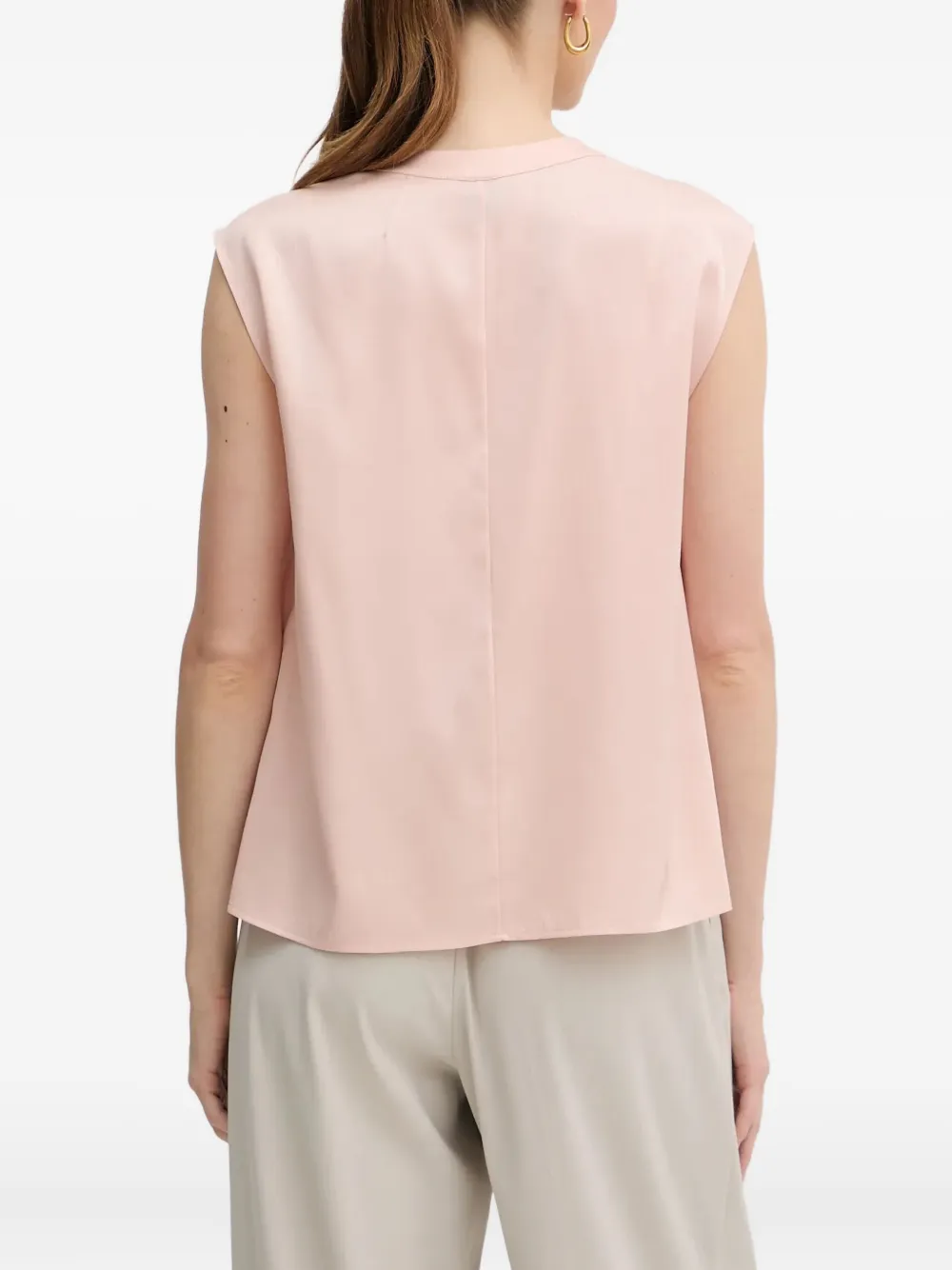 Hugo Boss Regular-fit Blouse In Stretch Silk In Pink
