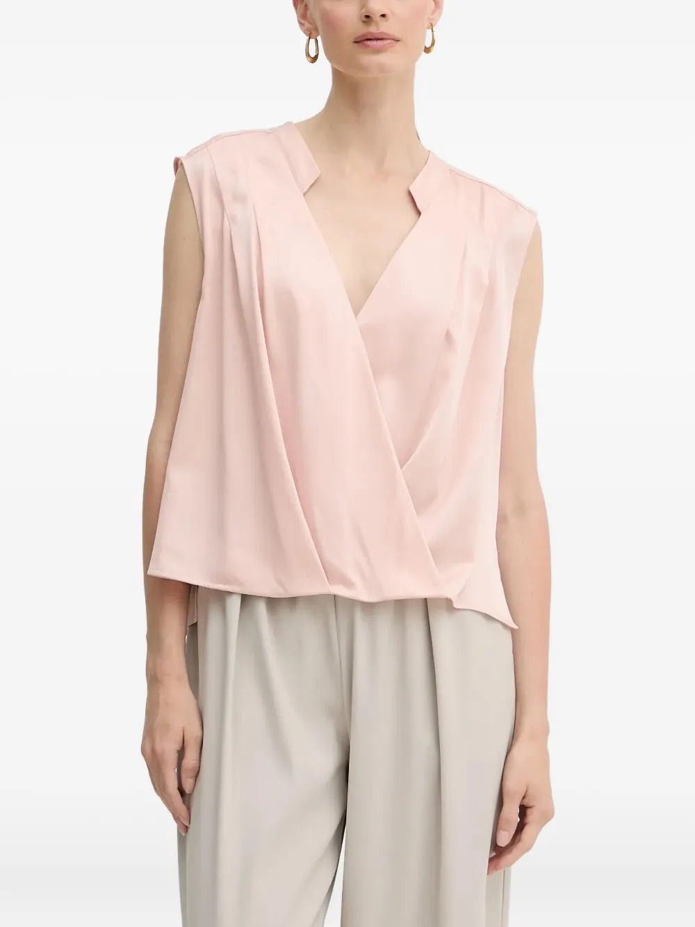 Hugo Boss Regular-fit Blouse In Stretch Silk In Pink