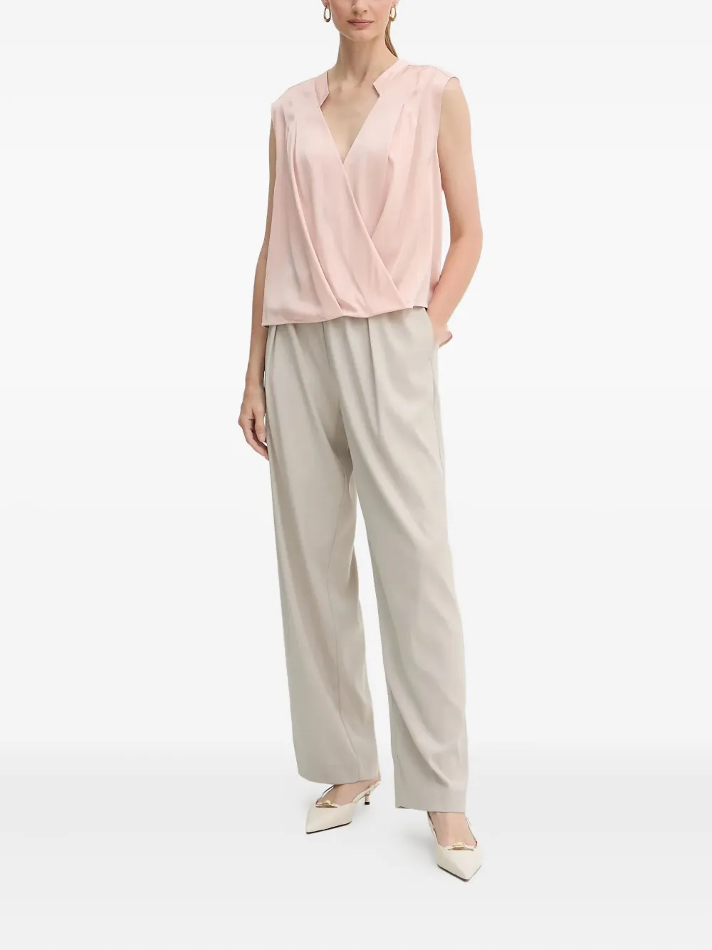 Hugo Boss Regular-fit Blouse In Stretch Silk In Pink