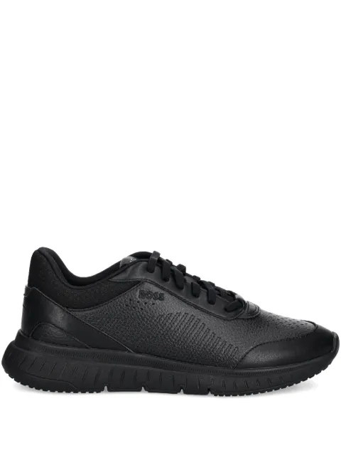 BOSS perforated leather sneakers