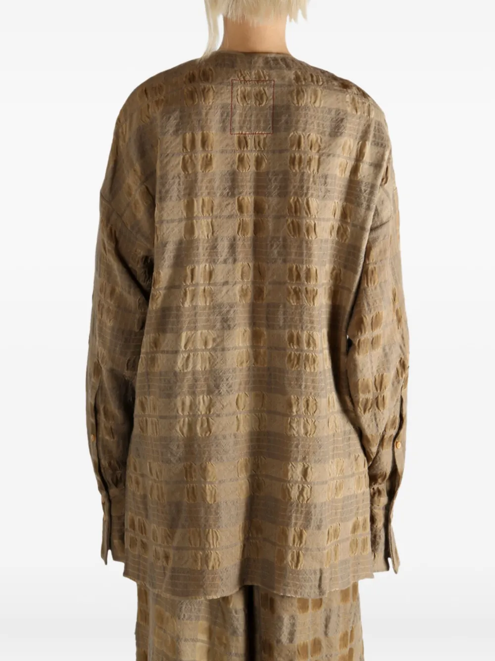 Uma Wang draped checked top Bruin