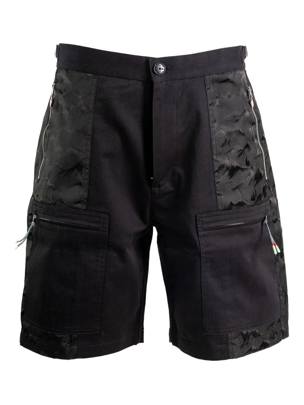 Casablanca mountain-print cargo shorts - ブラック Casablanca mountain-print cargo shorts - ブラック