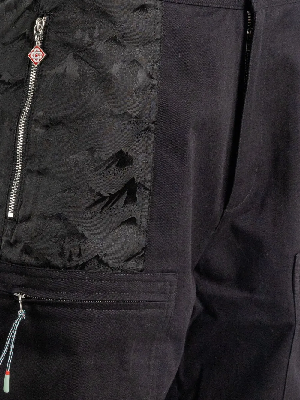 Casablanca Cargo shorts met bergprint Zwart