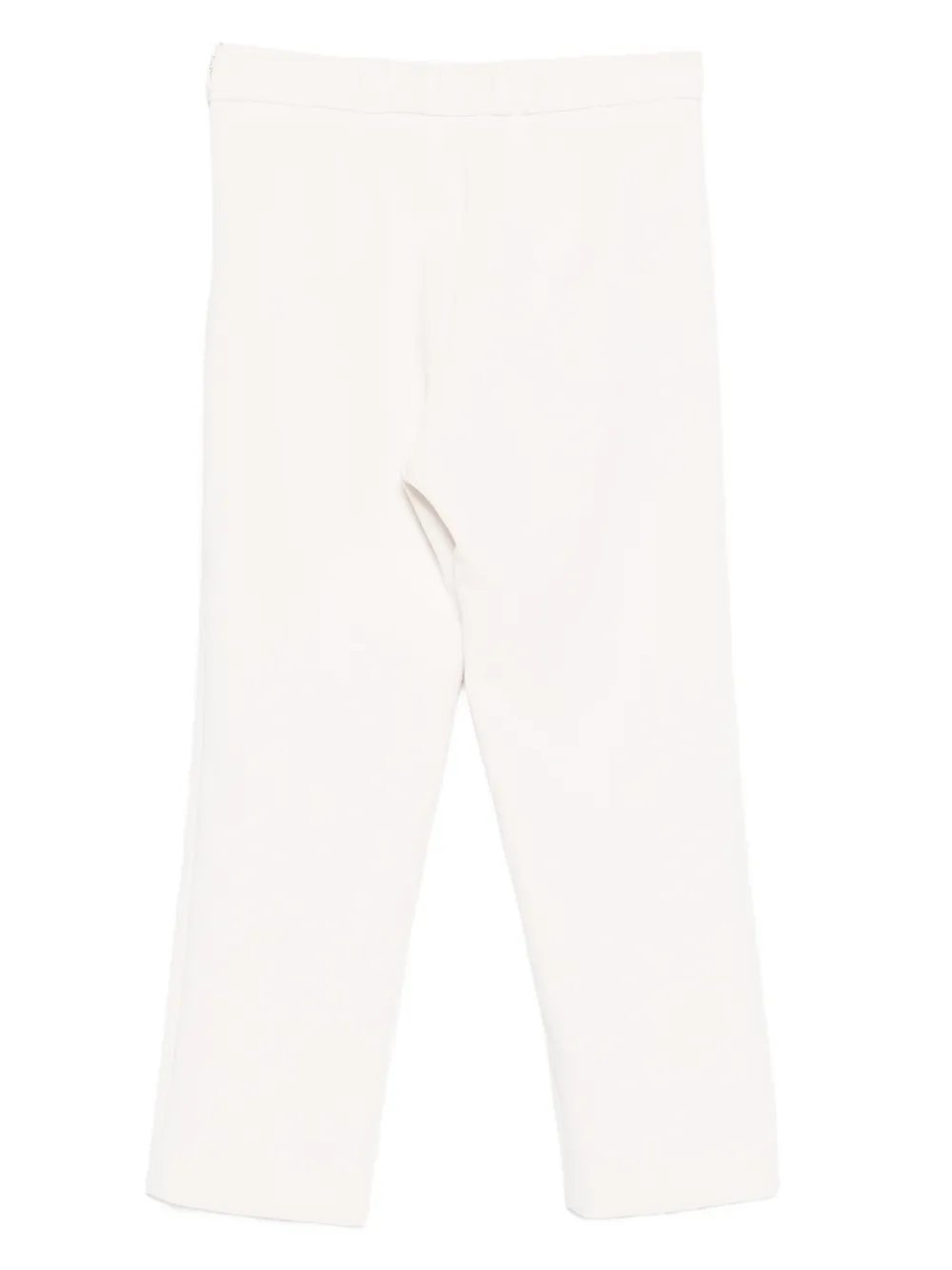 Elisabetta Franchi La Mia Bambina Broek met goudkleurige knopen en contrasterende afwerking Wit