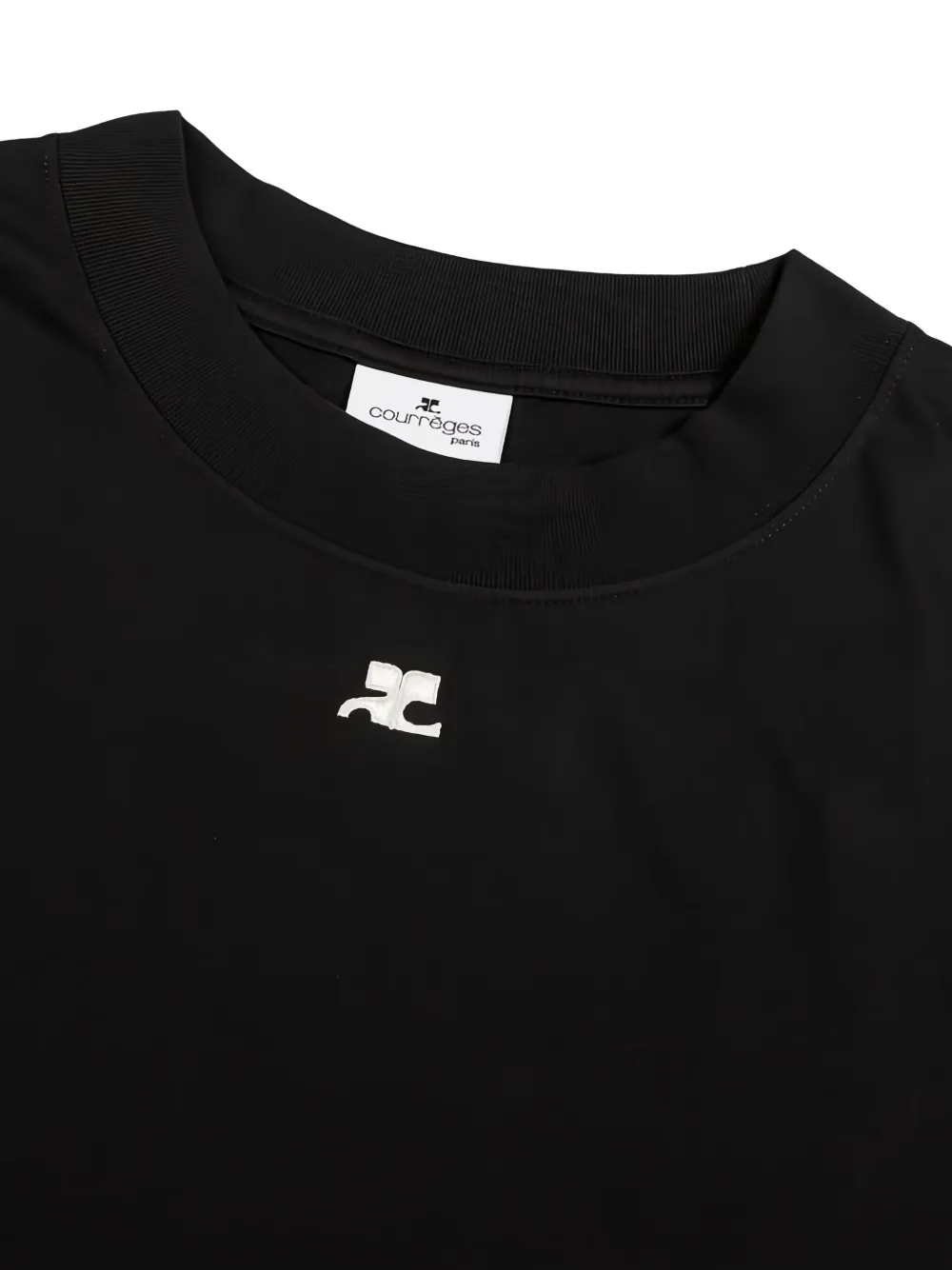 Courrèges T-shirt met geborduurd logo 9999 BLACK