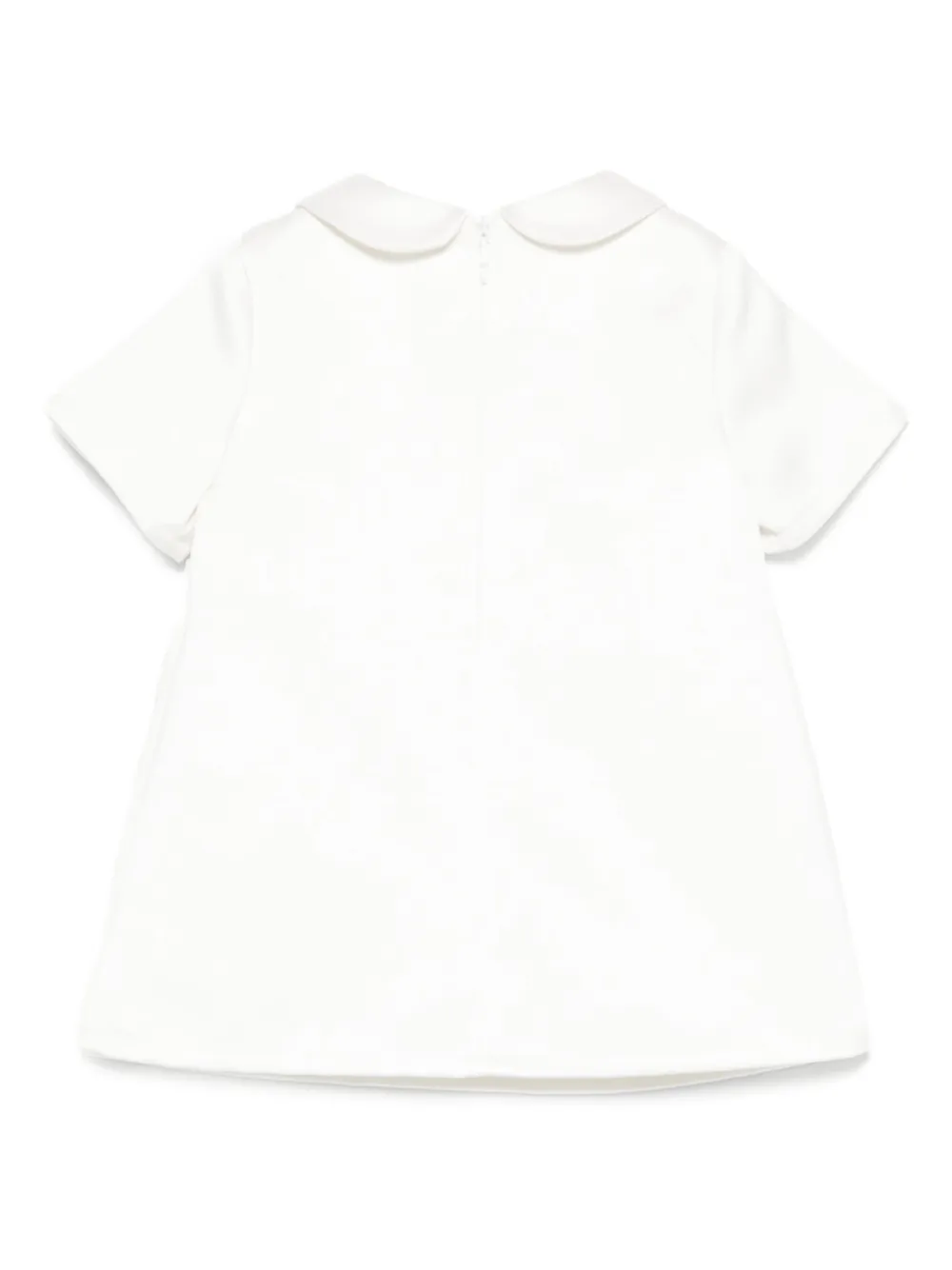 Elisabetta Franchi La Mia Bambina peter-pan collar quilted dress - Wit