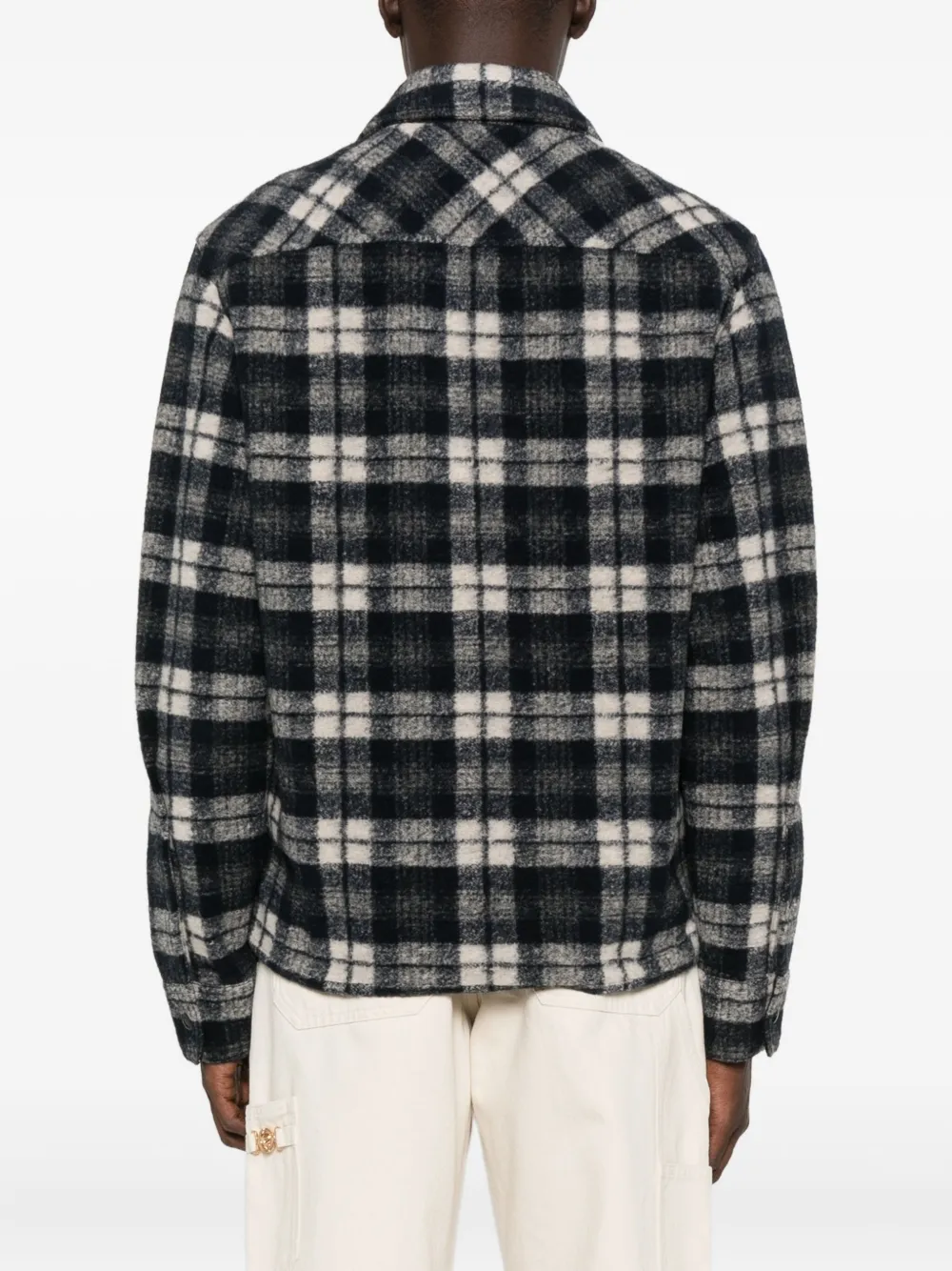 Moncler Geruit jack met rits Blauw