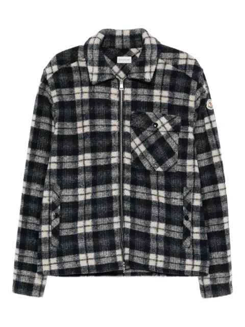 Moncler checked zip-up jacket