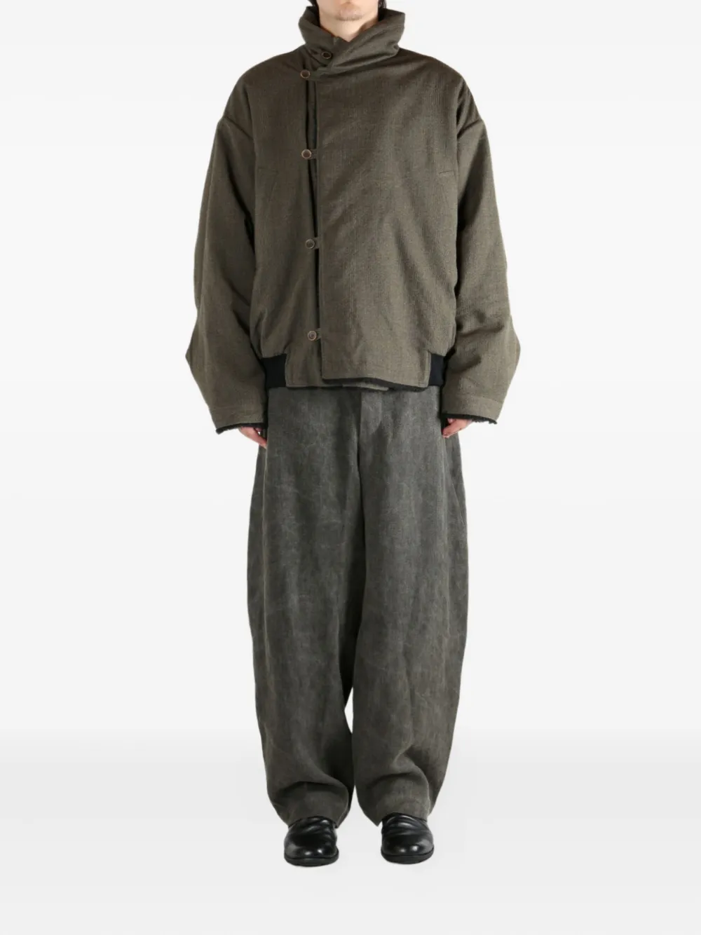 Uma Wang Jovan high-neck bomber jacket Grijs