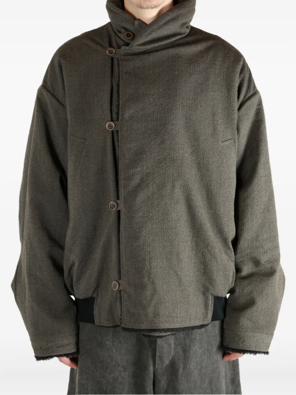 Uma Wang Jovan high-neck bomber jacket Grijs