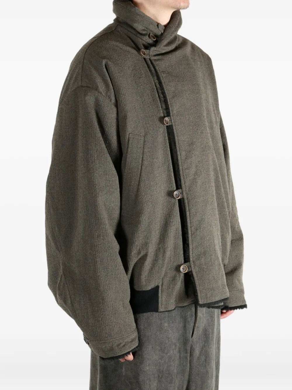 Uma Wang Jovan high-neck bomber jacket Grijs