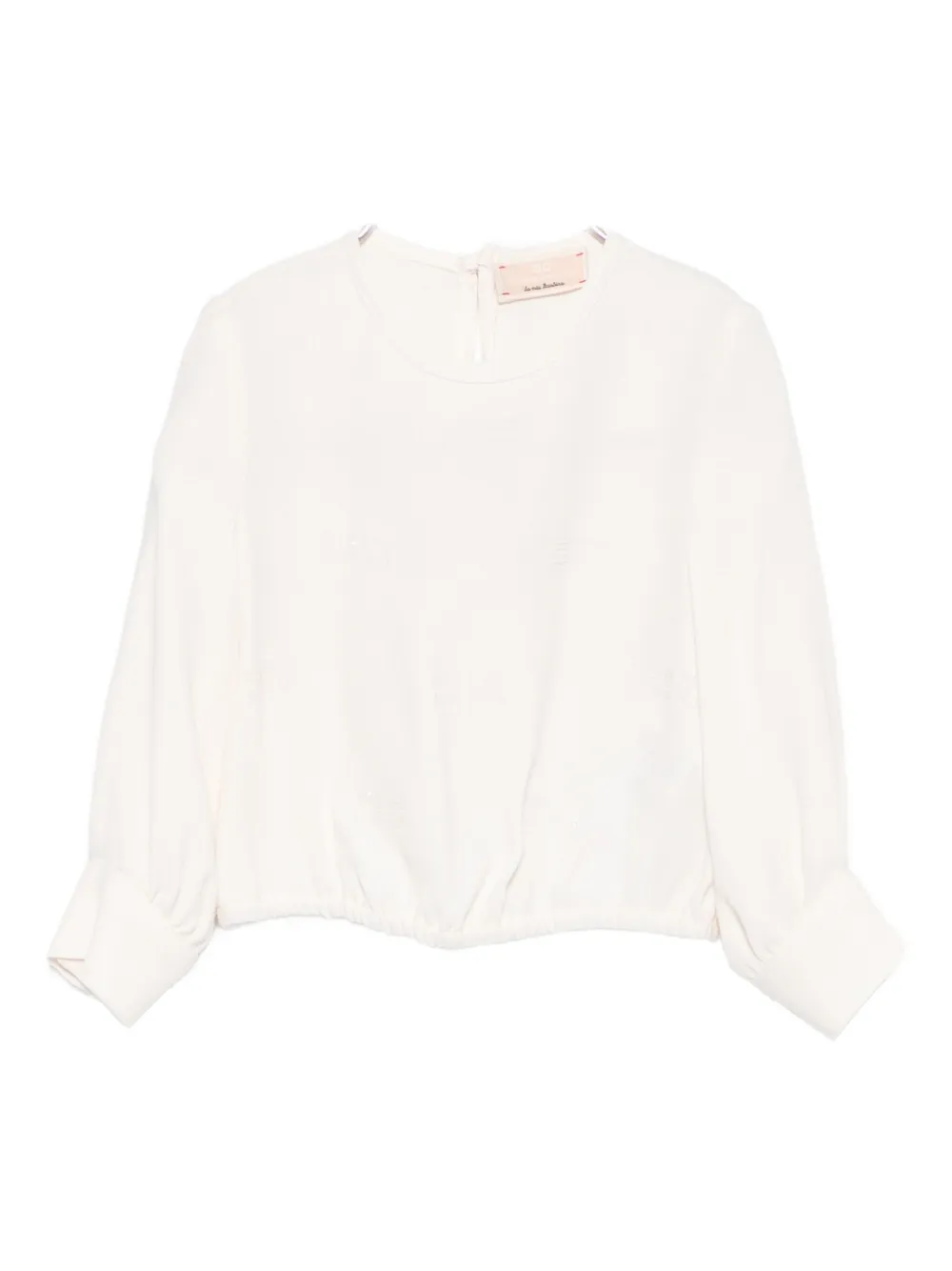 Elisabetta Franchi La Mia Bambina puff-sleeve blouse - Bianco