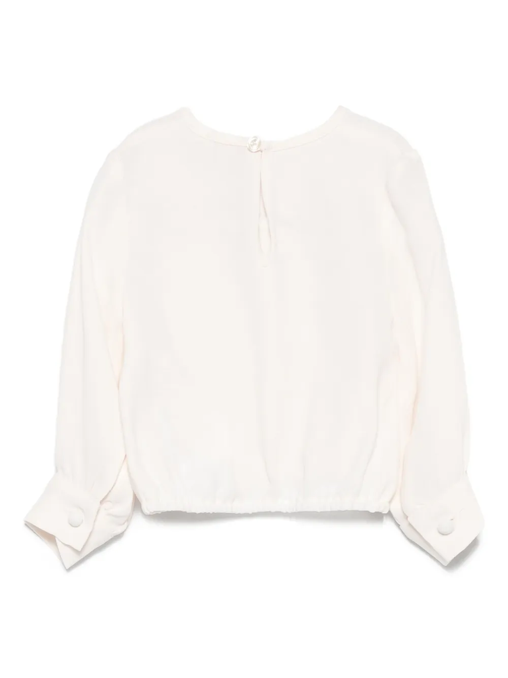 Elisabetta Franchi La Mia Bambina puff-sleeve blouse - Wit