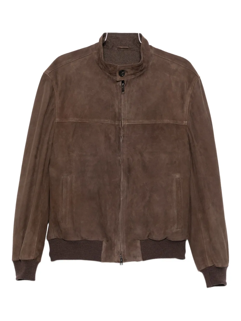 Rifugio Zip-up Suede Jacket In Brown