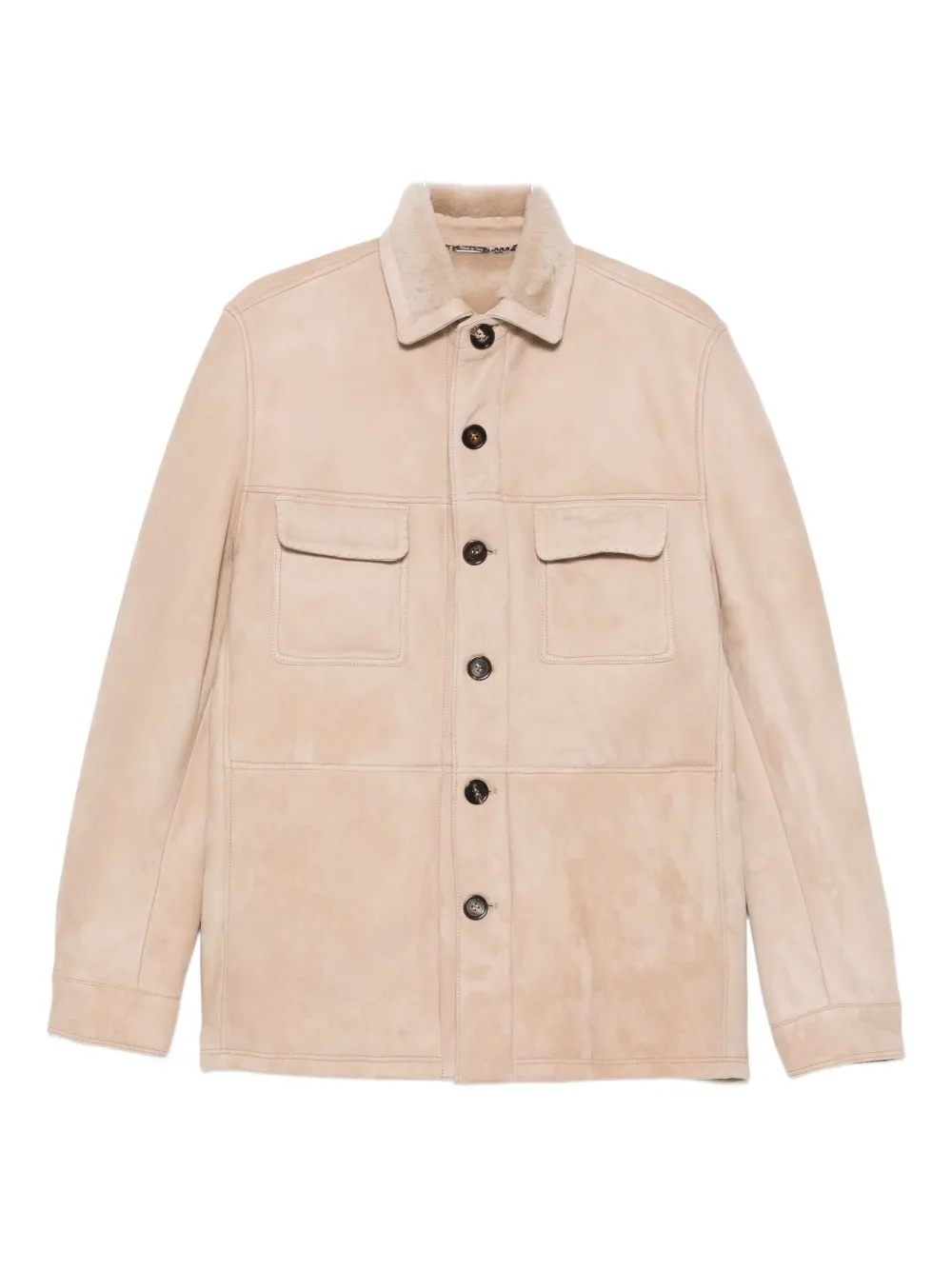 Rifugio Button-fastening Flap-pocket Jacket In Neutral