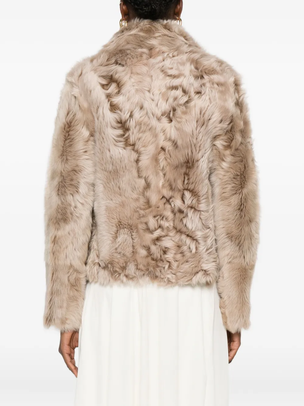 Yves Salomon Jack met leren afwerking Beige
