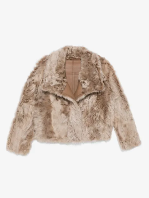 Yves Salomon Jacke mit Lederbesatz