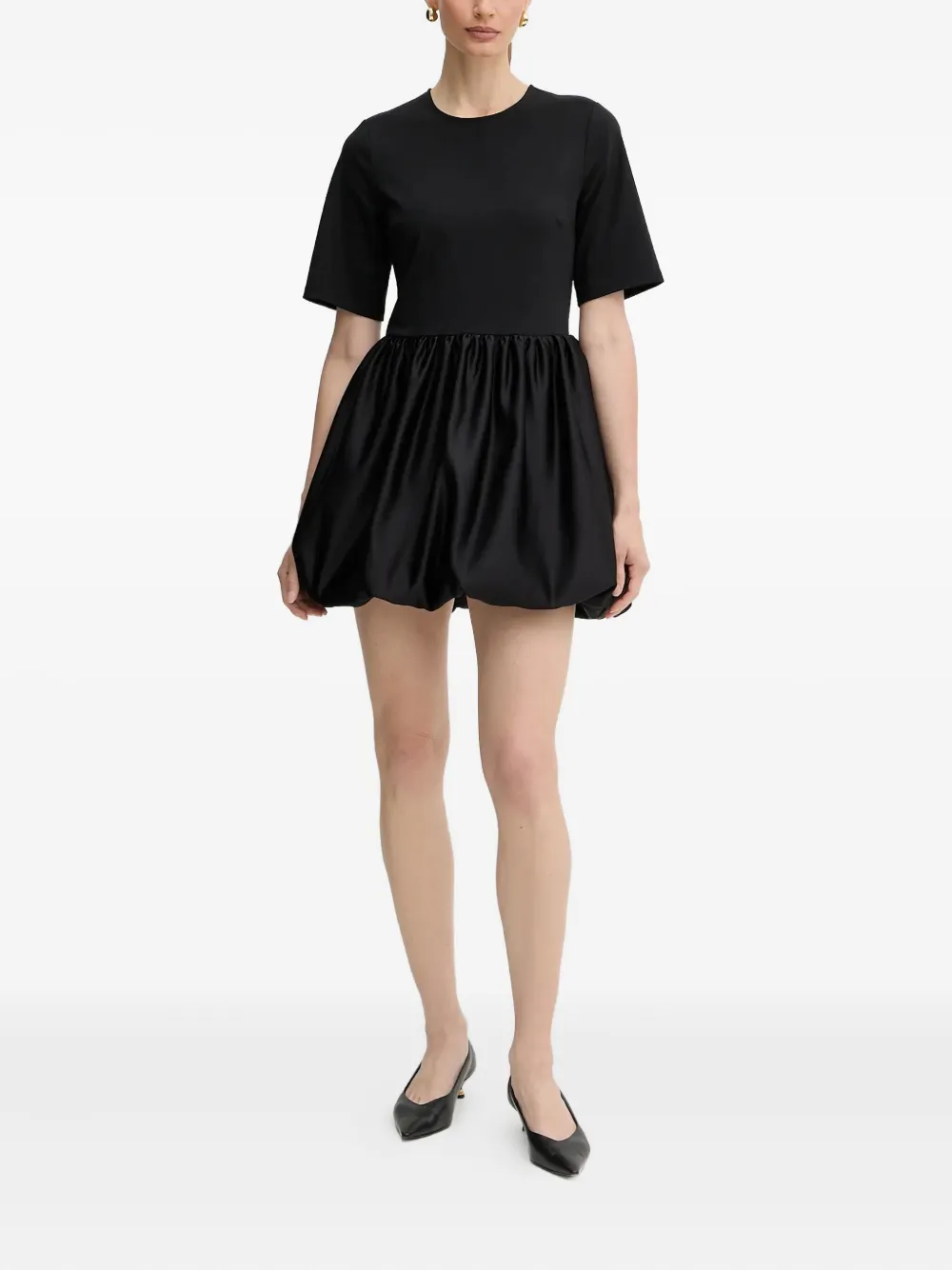 TWINSET gathered-skirt mini dress - Zwart